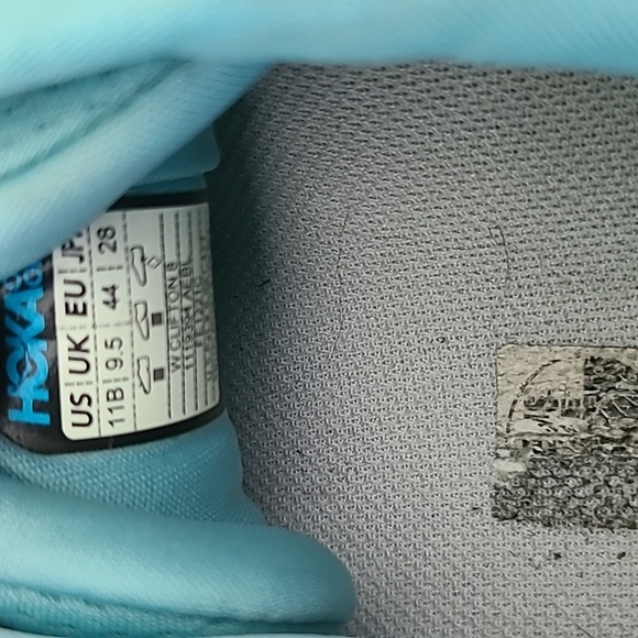 Hoka One One Clifton 8 Aquarelle Blue Athletic Running Shoes Women’s 11B - Picture 9 of 11